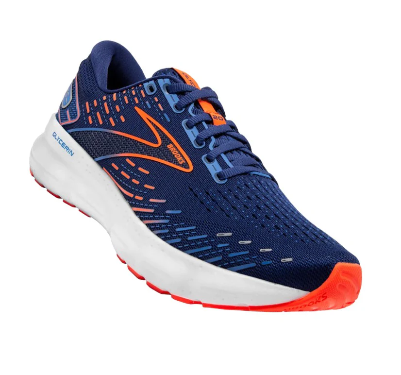 Tenis Brooks Glycerin 20 Hombre Azul/Naranja - Imagen 2