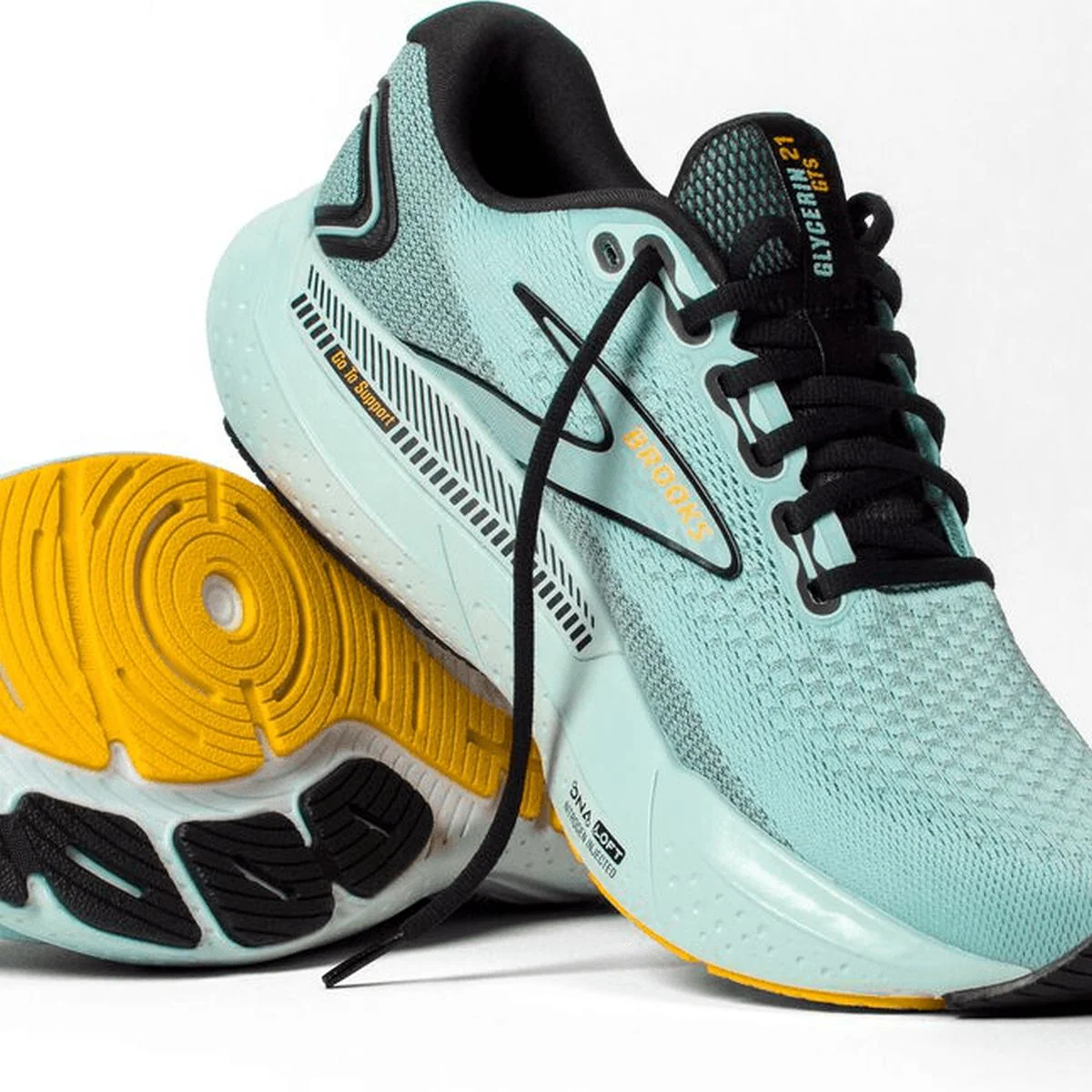 Tenis Brooks Glycerin GTS 21 Hombre Azul Claro - Imagen 5