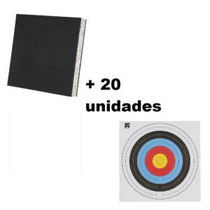 Kit Parapeto Foam Booster Mft 60x60x10 Cm + 20 Dianas De Papel 60x60cm.