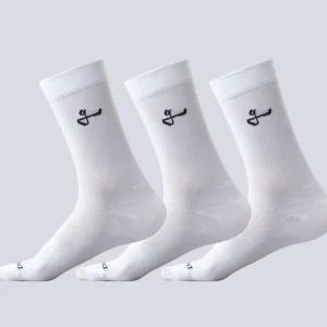 Medias Ciclismo Givelo Paquete 3 Calcetines Blancos