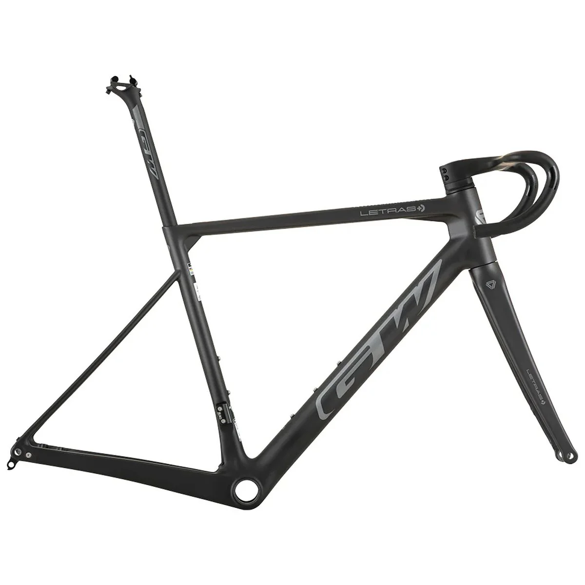 Marco de Ruta GW Letras+D 25 Carbono Negro Misty Brillante - Imagen 3