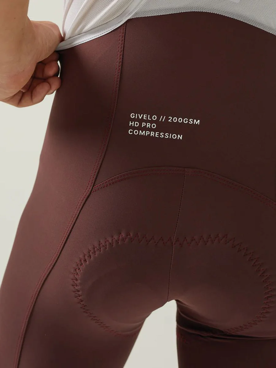 Pantaloneta Ciclismo C/T Hombre Givelo HD Pro Vino - Imagen 3