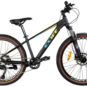 Bicicleta Cliff Rocket Niños 24" HD 10 Vel 2025 Negro/Verde