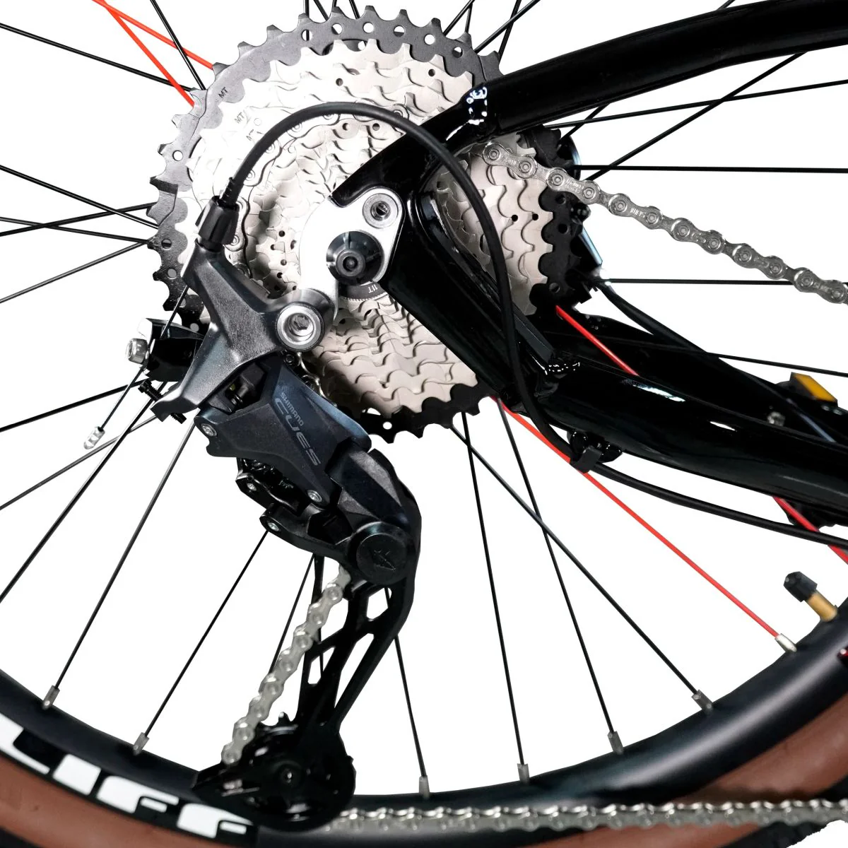 Bicicleta MTB Cliff Rocket 27.5 HD 11 Vel Negro/Rojo 2025 - Imagen 5