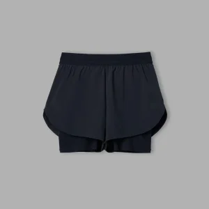 Pantaloneta Running Mujer Givelo BYND 2 en 1 Negra