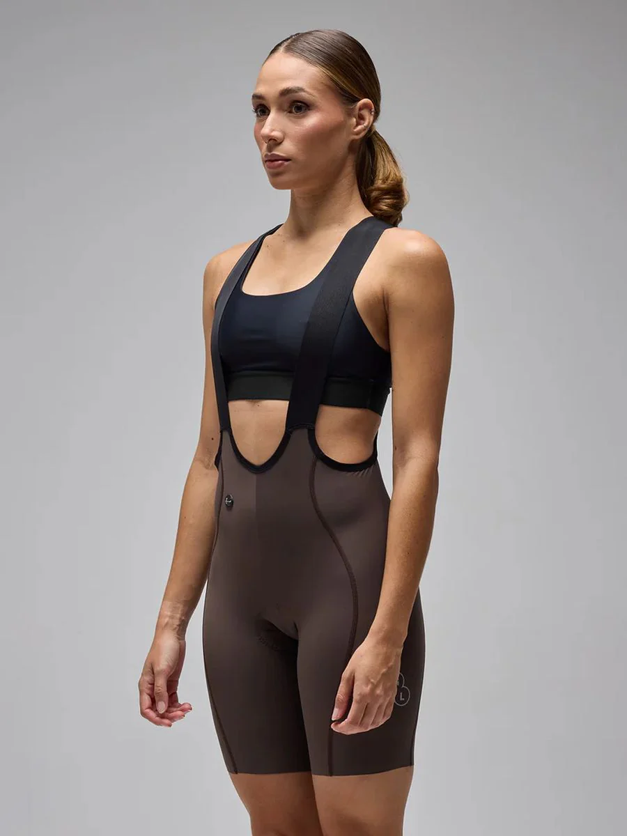 Pantaloneta Ciclismo C/T Mujer Givelo G90 Ultra BIB Brown - Imagen 3