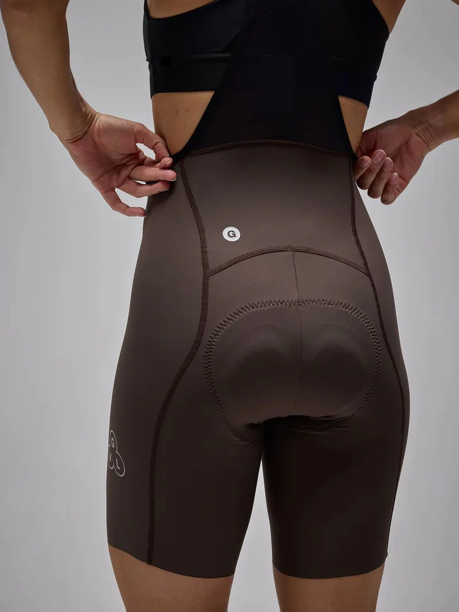 Pantaloneta Ciclismo C/T Mujer Givelo G90 Ultra BIB Brown - Imagen 7