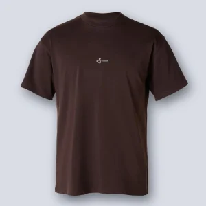 Camiseta Casual Hombre Oversized 100% Algodón G90 Brown