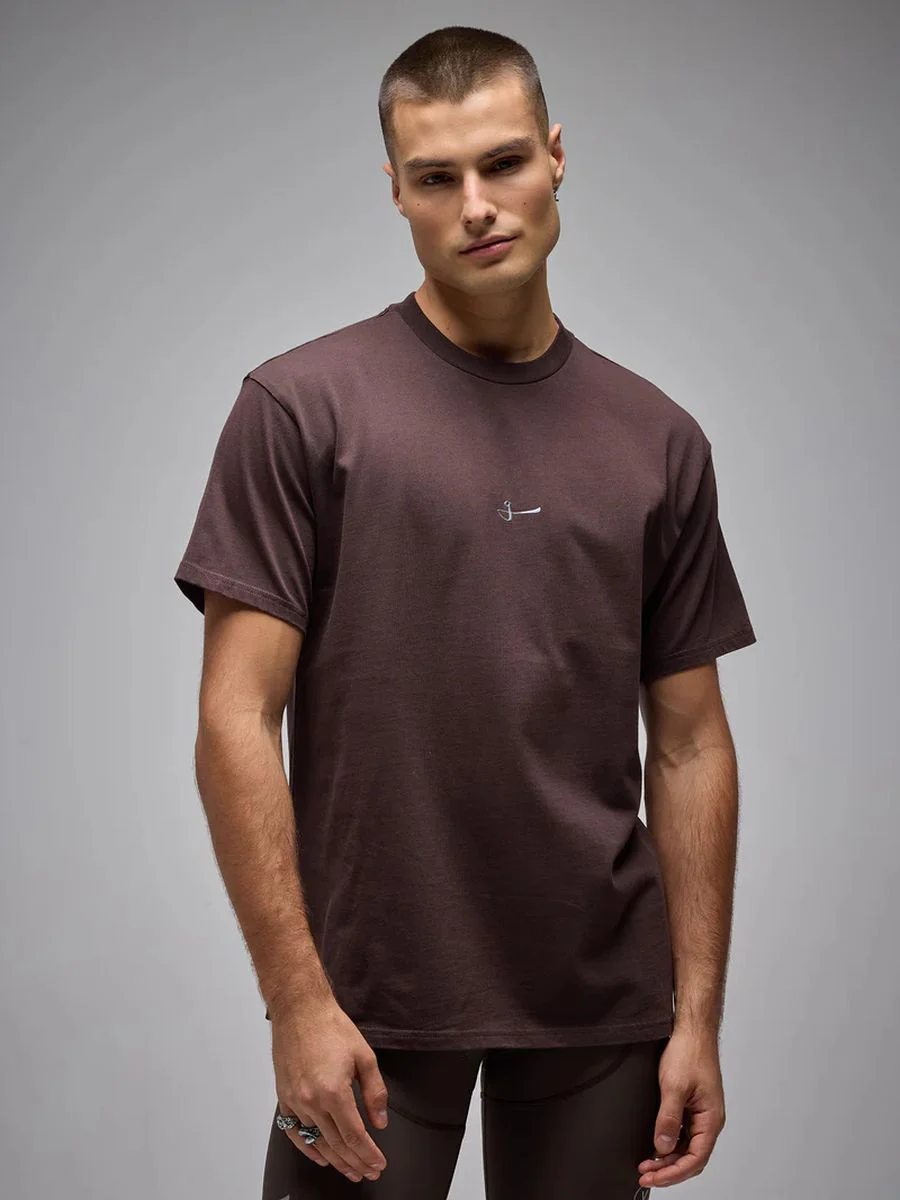 Camiseta Casual Hombre Oversized 100% Algodón G90 Brown - Imagen 5