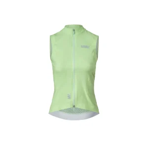 Chaleco Cortavientos Ciclismo Mujer Barrier Apple Green 2.5