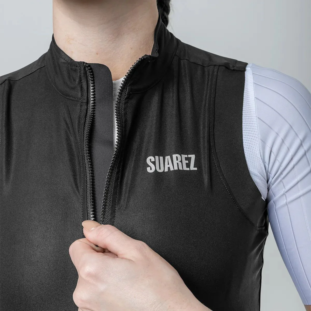 Chaleco Cortavientos Ciclismo Suarez Mujer Barrier Black 2.5 - Imagen 9