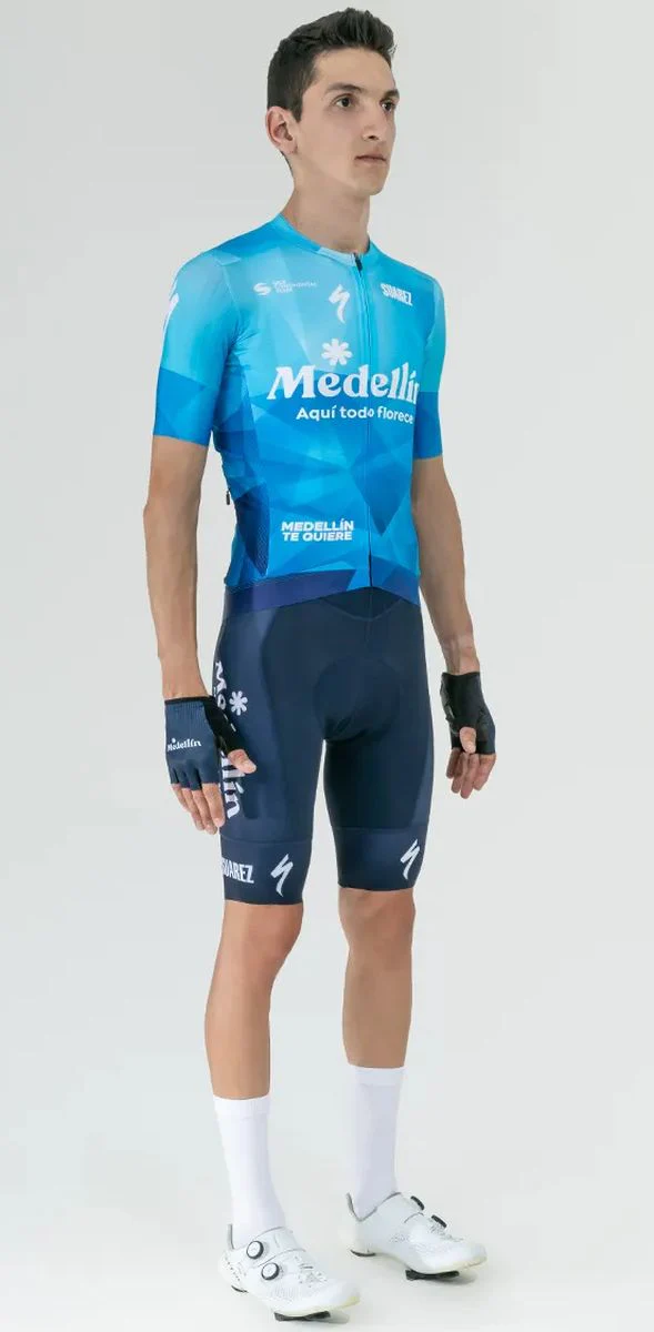 Jersey De Ciclismo Hombre Suarez Team Medellin Azul - Imagen 6