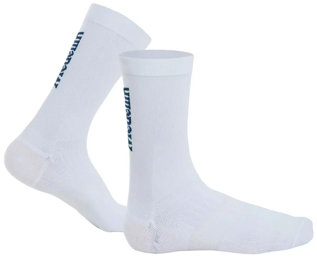 Medias De Ciclismo 7" Suarez Team Medellin Blancas - Imagen 2