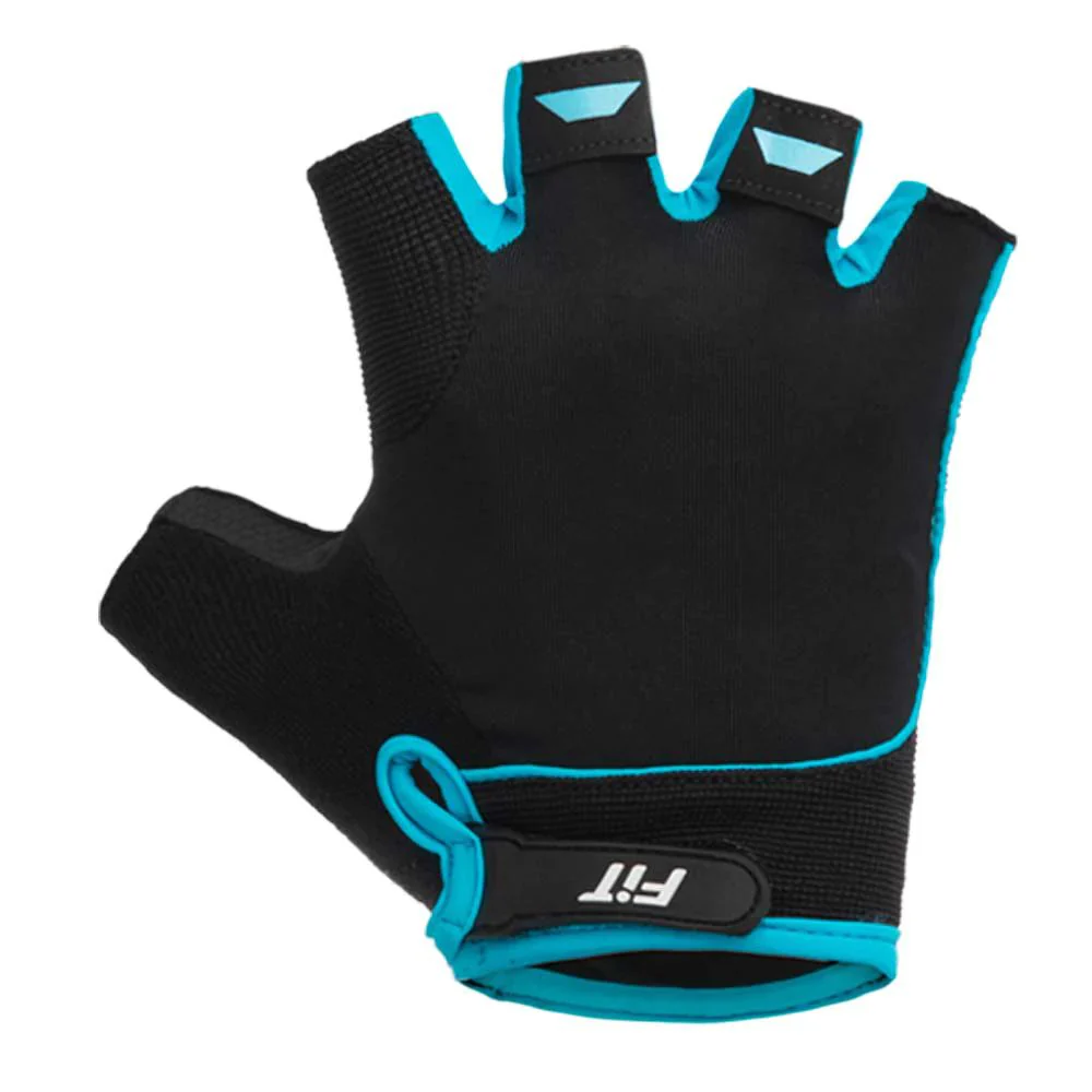 Guantes Cortos de Entrenamiento Rings Negro Azul - Imagen 2
