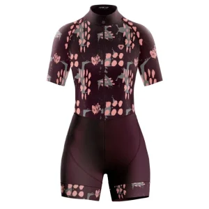 Enterizo de Ciclismo Mujer GW Living Marrón