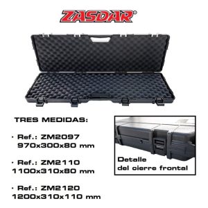 Maletín Arma Larga Zasdar Mod. 2097 – 970x300x80 Mm – Negro