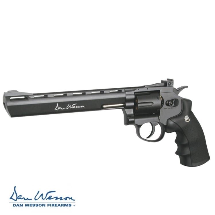 Revolver Dan Wesson 8″ Negro – 4,5 Mm Co2 Bbs Acero - Imagen 2