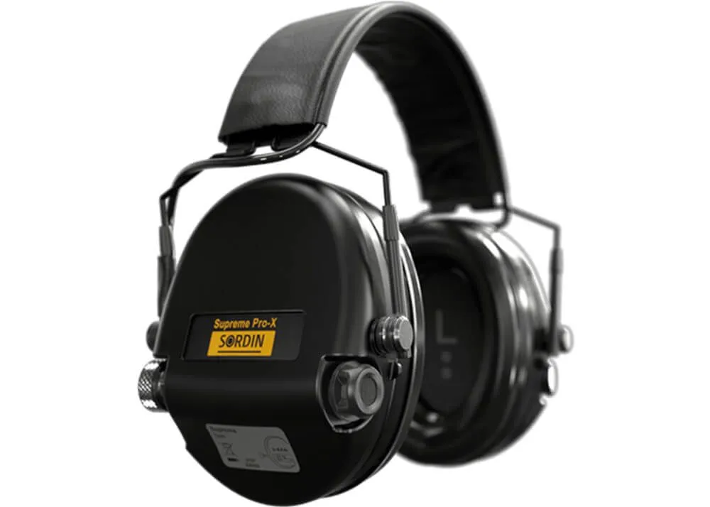 Protector Auditivo Sordin Supreme Pro X Slim Sfa Cuero Negro - Imagen 3