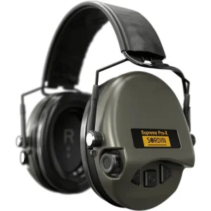Protector Auditivo Sordin Supreme Pro X Slim Sfa Cuero Verde