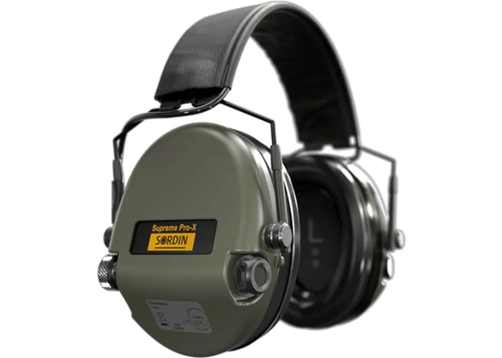 Protector Auditivo Sordin Supreme Pro X Slim Sfa Cuero Verde - Imagen 4