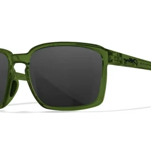 Gafas Wiley X Alfa – Lentes Gris – Montura Cristal Verde