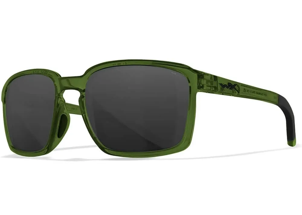 Gafas Wiley X Alfa – Lentes Gris – Montura Cristal Verde