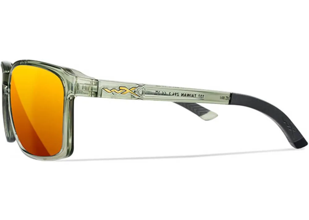 Gafas Wiley X Alfa Captivate Polarizadas Bronce Espejo Brillo Cristal Oliva Claro/Gris Montura - Imagen 4