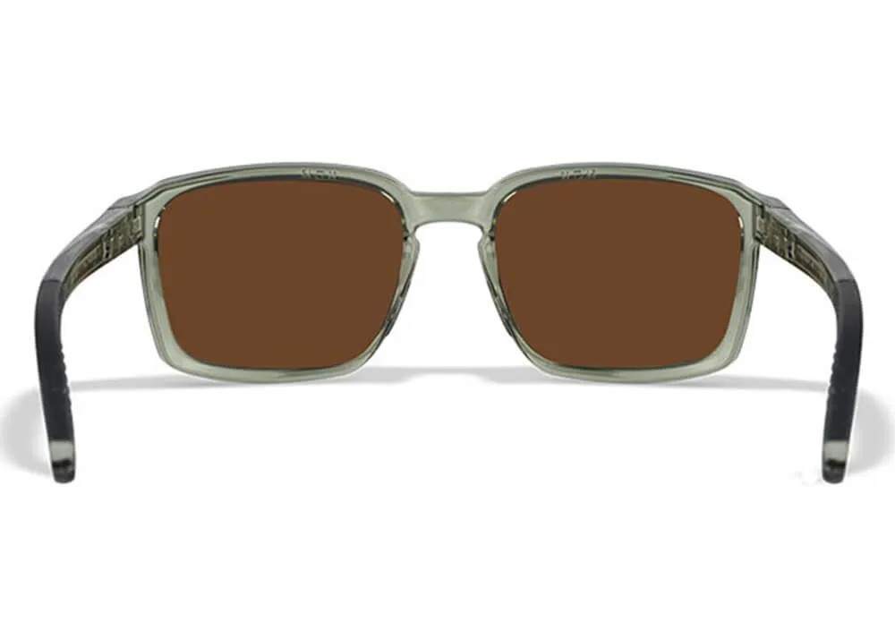 Gafas Wiley X Alfa Captivate Polarizadas Bronce Espejo Brillo Cristal Oliva Claro/Gris Montura - Imagen 5