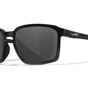Gafas Wiley X Alfa Captivated Polarizadas Gris Montura Negro Brillo