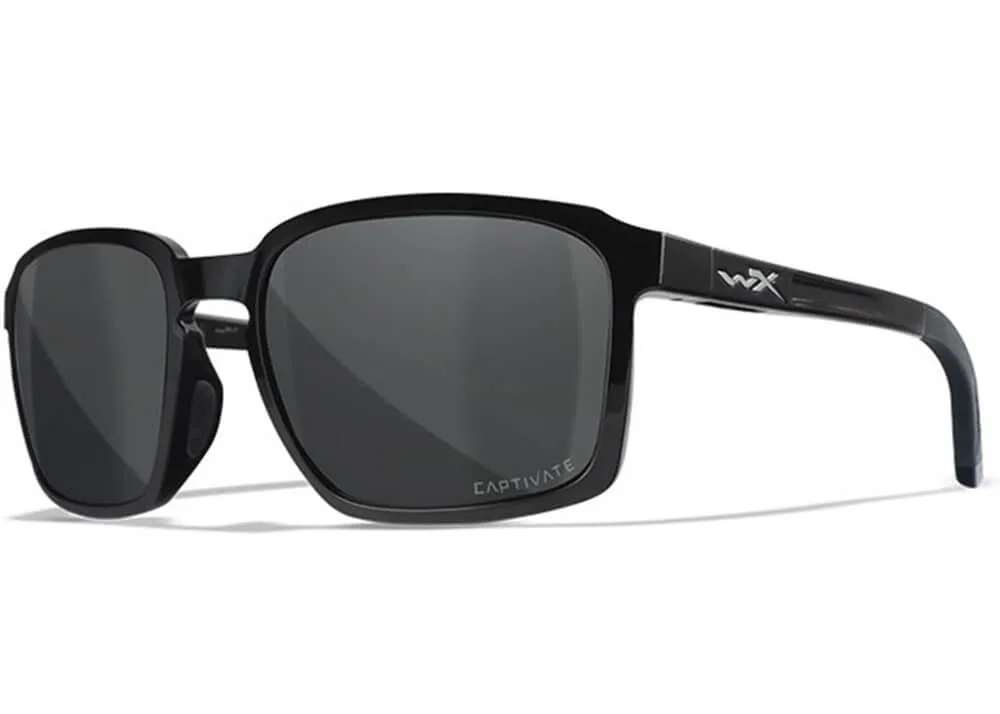 Gafas Wiley X Alfa Captivated Polarizadas Gris Montura Negro Brillo - Imagen 2