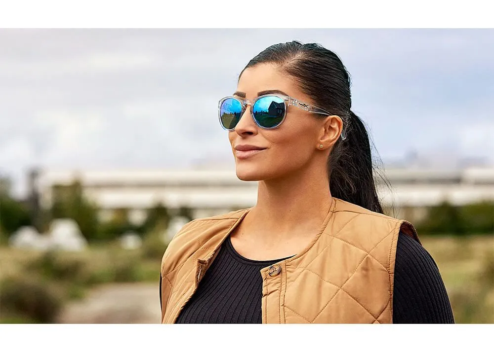 Gafas Wiley X Covert – Lentes De Espejo Azul Polarizadas Captivate – Montura Azul Zafiro Claro Cristal Brillante - Imagen 8