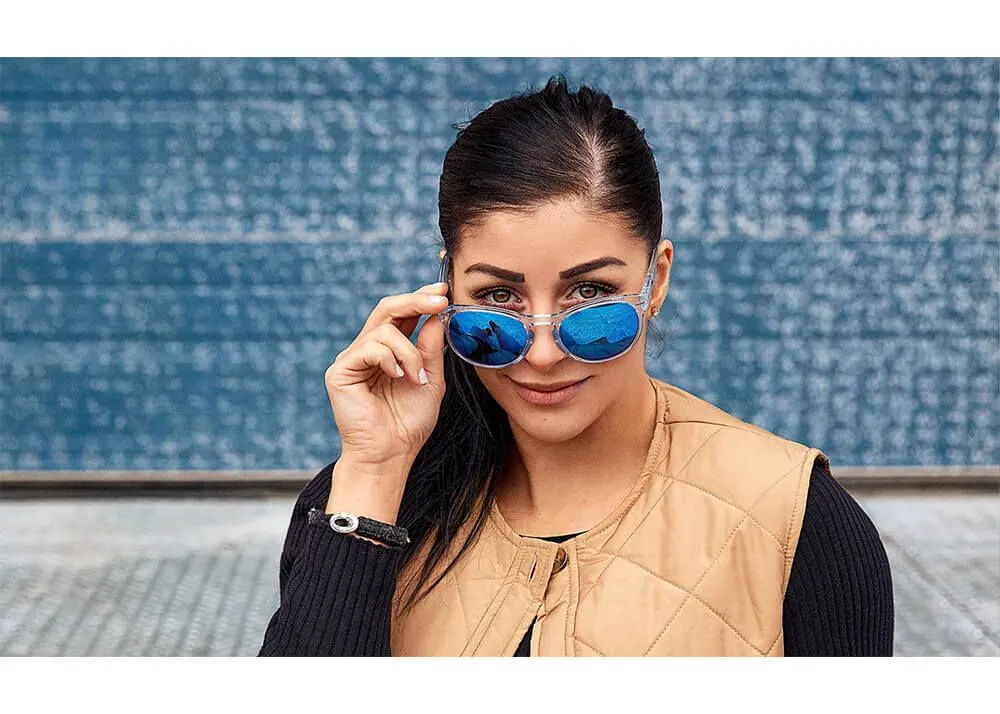 Gafas Wiley X Covert – Lentes De Espejo Azul Polarizadas Captivate – Montura Azul Zafiro Claro Cristal Brillante - Imagen 9