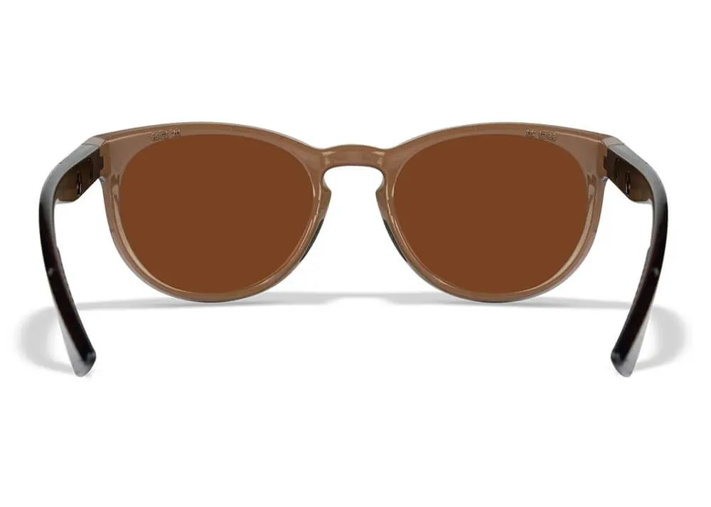 Gafas Wiley X Covert – Lentes De Cobre Polarizadas Captivate – Montura Café Brillante/Marrón Cristal - Imagen 4