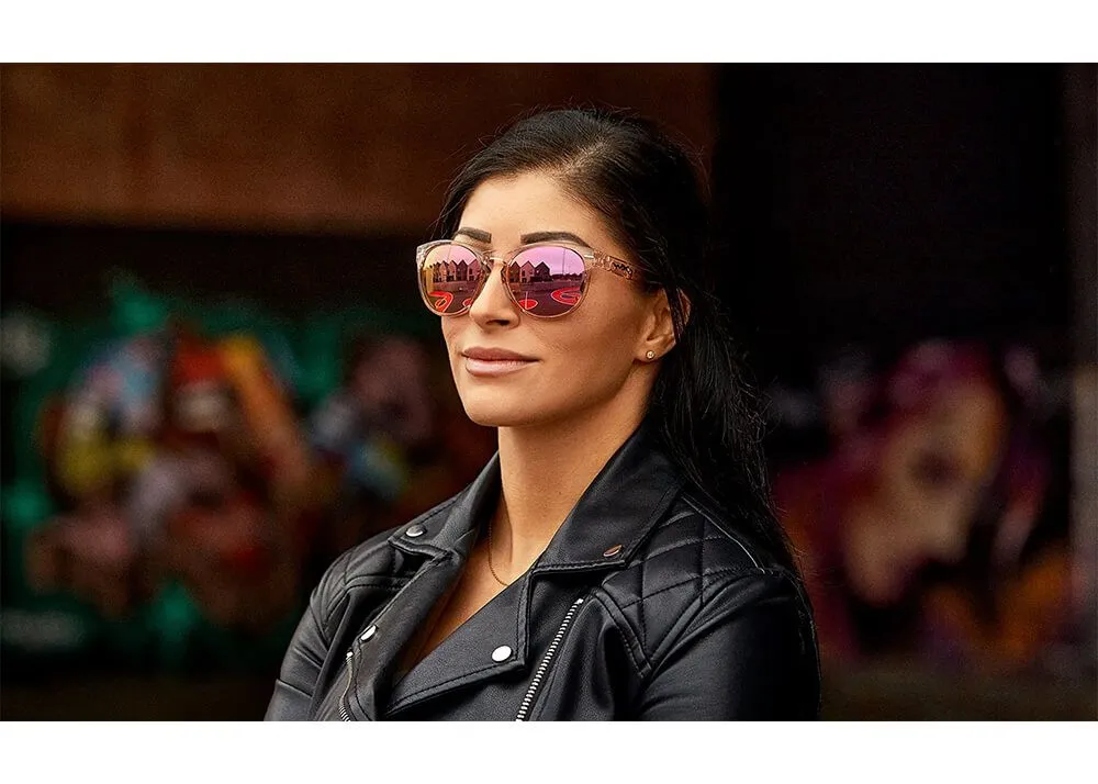 Gafas Wiley X Covert – Lentes De Espejo Polarizadas Captivate En Oro Rosa – Montura En Rubor De Cristal Brillante - Imagen 7