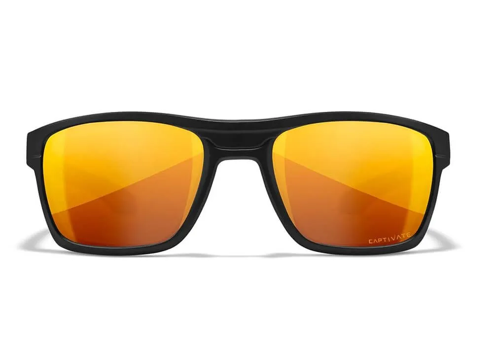 Gafas Wiley X Kingpin – Lentes De Espejo Captivate Polarizadas De Bronce – Montura Negra Mate - Imagen 6