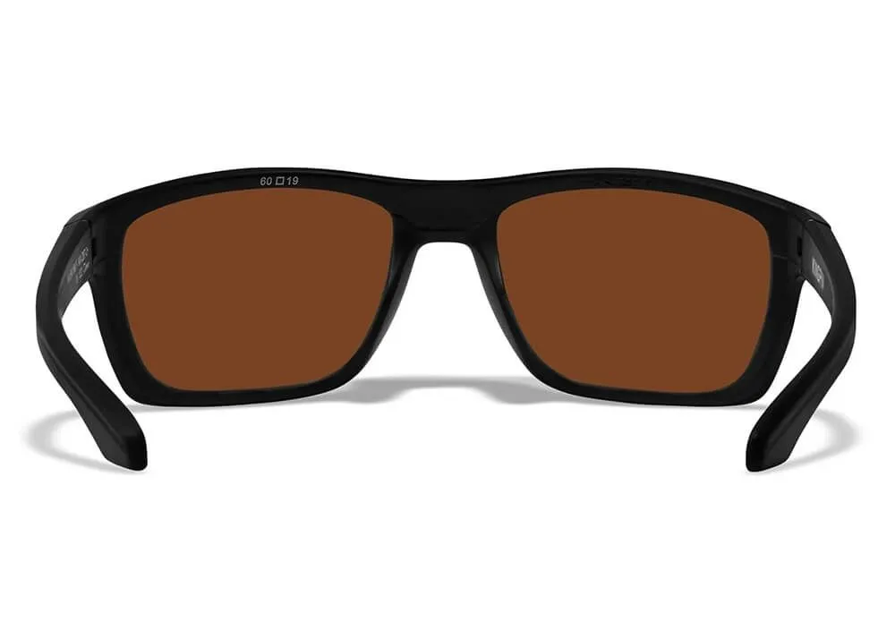 Gafas Wiley X Kingpin – Lentes De Espejo Captivate Polarizadas De Bronce – Montura Negra Mate - Imagen 5