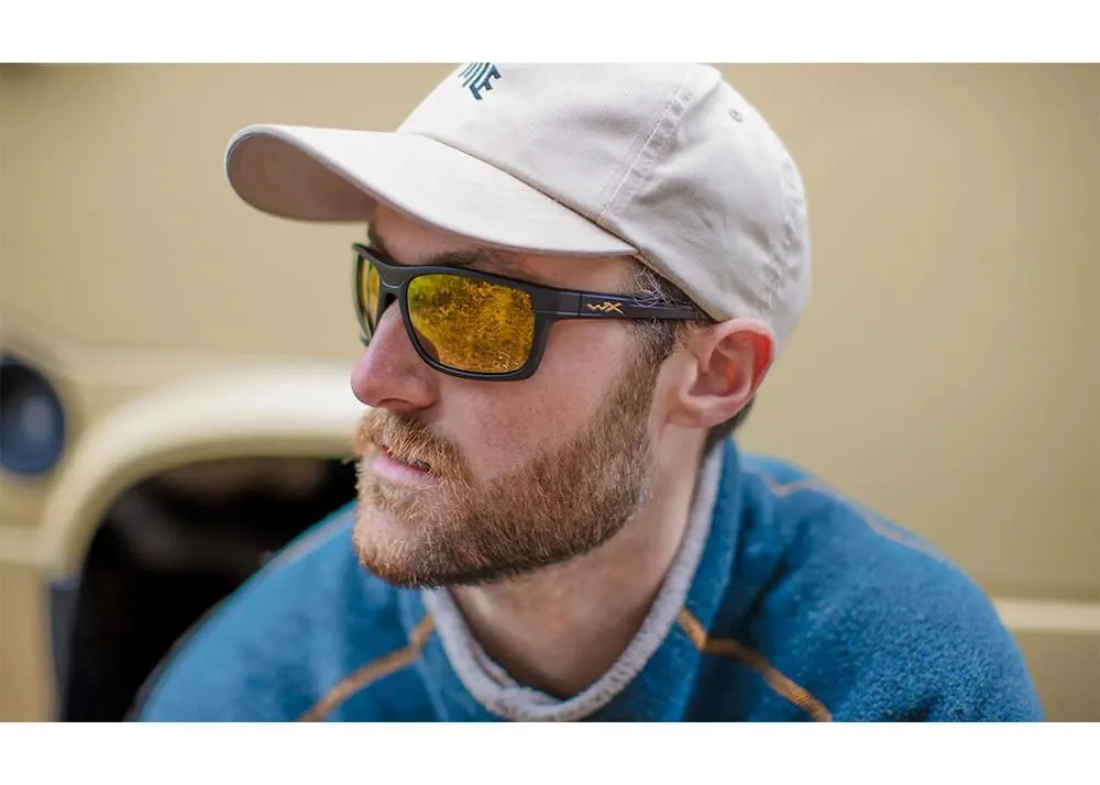 Gafas Wiley X Kingpin – Lentes De Espejo Captivate Polarizadas De Bronce – Montura Negra Mate - Imagen 7