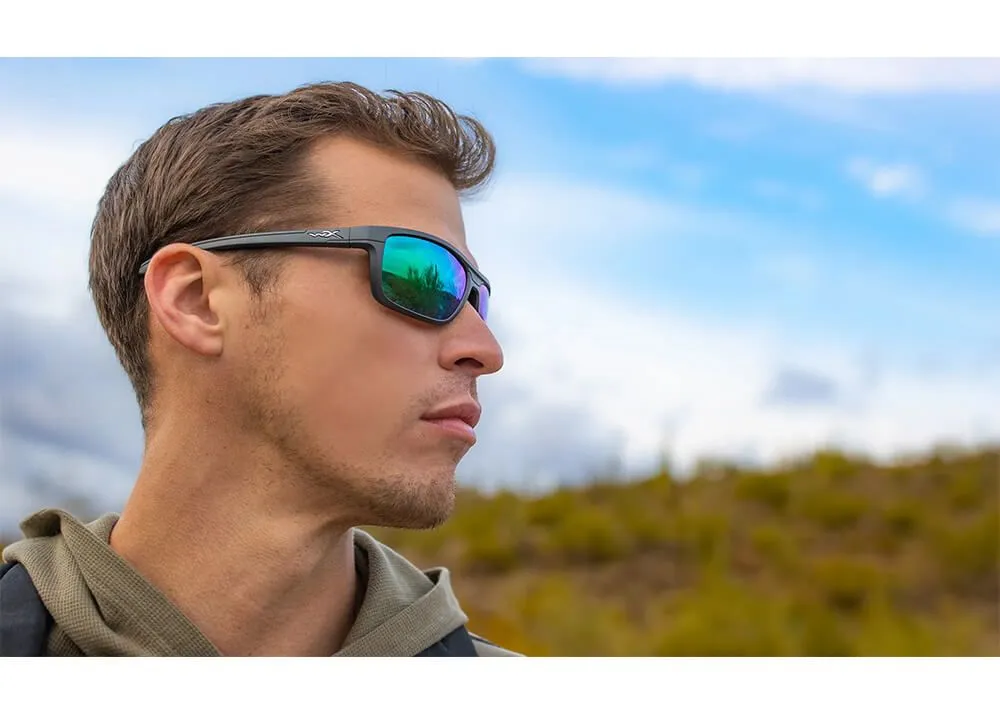 Gafas Wiley X Kingpin – Lentes Captivate Polarizadas Verde Espejo – Montura Grafito Mate - Imagen 9