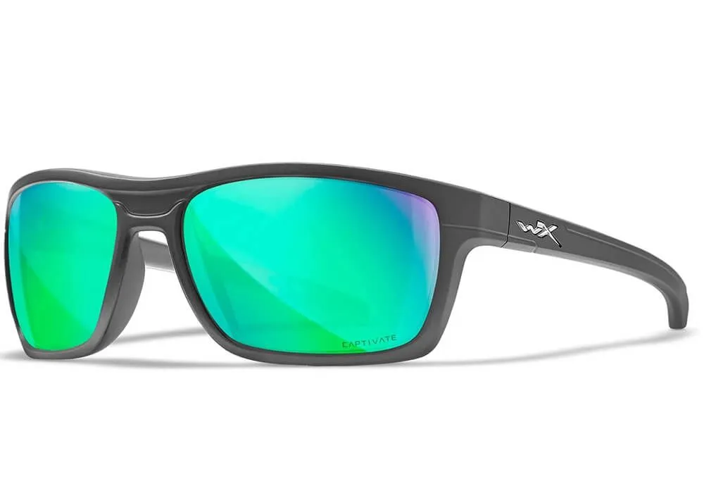 Gafas Wiley X Kingpin – Lentes Captivate Polarizadas Verde Espejo – Montura Grafito Mate - Imagen 2