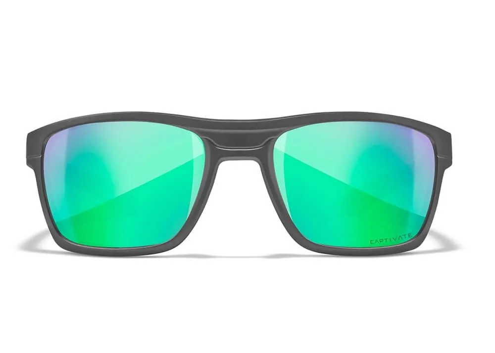 Gafas Wiley X Kingpin – Lentes Captivate Polarizadas Verde Espejo – Montura Grafito Mate - Imagen 3