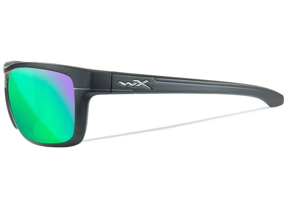 Gafas Wiley X Kingpin – Lentes Captivate Polarizadas Verde Espejo – Montura Grafito Mate - Imagen 4