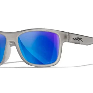 Gafas Wiley X Ovation – Lentes De Espejo Azul Polarizadas Captivate – Montura De Pizarra Mate