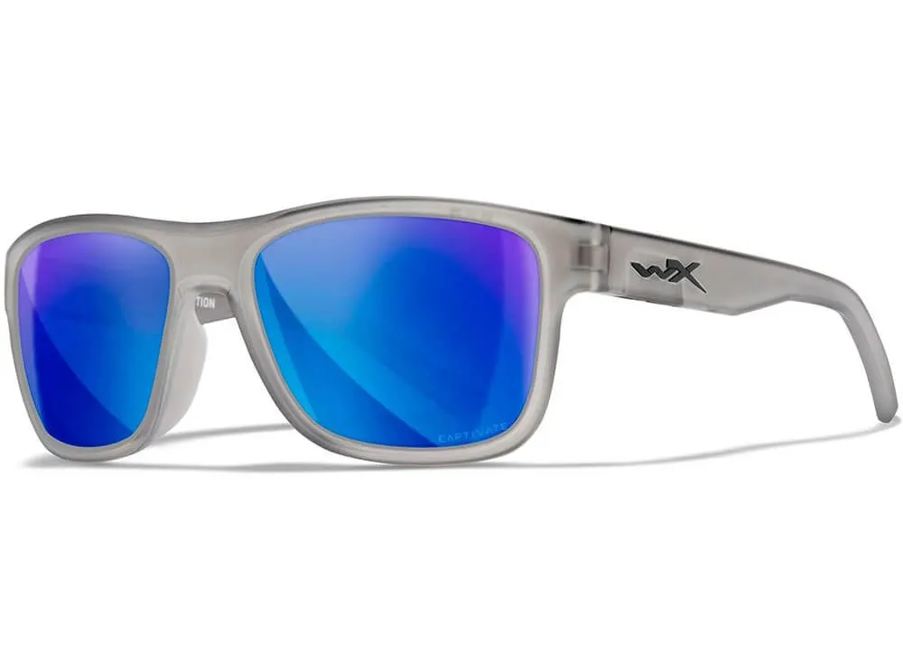 Gafas Wiley X Ovation – Lentes De Espejo Azul Polarizadas Captivate – Montura De Pizarra Mate - Imagen 2