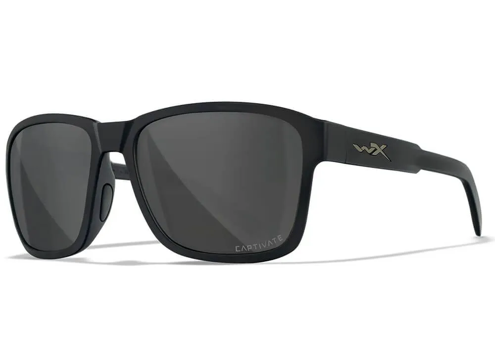Gafas Wiley X Trek – Lentes Captivate Polarizadas Gris – Montura Negro Mate