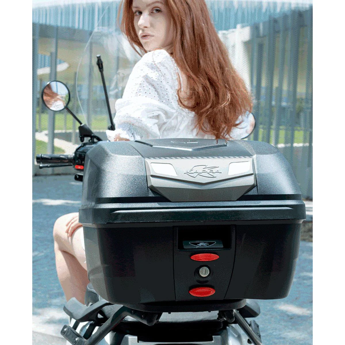 Baúl Maletero Kappa Monolock 32L Negro/Un Casco - Imagen 5