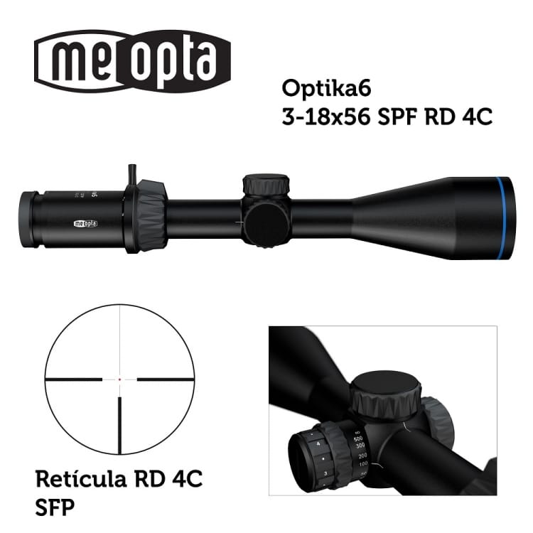 Meopta – Visor Meopro Optika6 – 3-18×56 Sfp – Rd 4c - Imagen 3