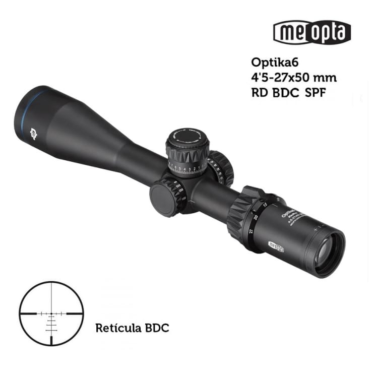 Meopta – Visor Meopro Optika6 – 4,5-27×50 Sfp – Bcd - Imagen 3