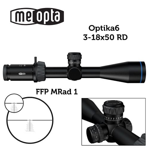 Meopta – Visor Meopro Optika6 – 3-18×50 Ffp – Rd Mrad 1 - Imagen 3