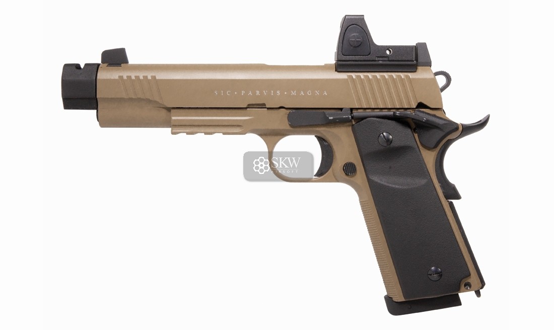 Pistola Co2 Blow Back Rudis Magna Custom Vii Tan Secutor Arms - Imagen 2
