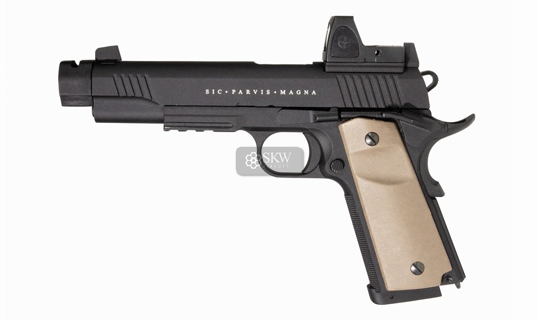 Pistola Co2 Blow Back Rudis Magna Custom Xii Black Secutor Arms - Imagen 3